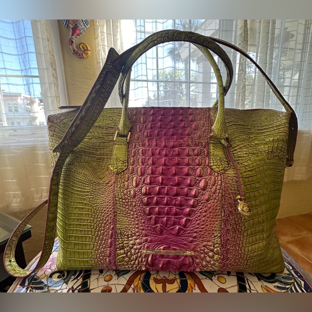 Brahmin Duxbury Weekender in Limeade